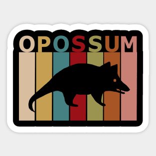 Vintage Opossum Motif Retro Lover Gift Sticker